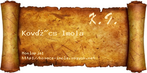 Kovács Imola névjegykártya