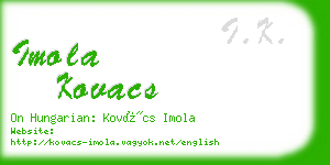 imola kovacs business card